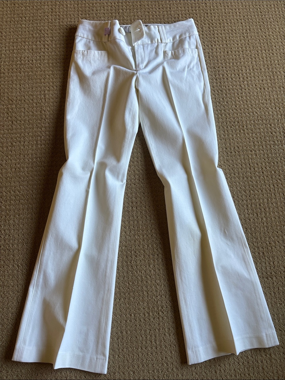 Banana Republic White Bootcut Dress Pants